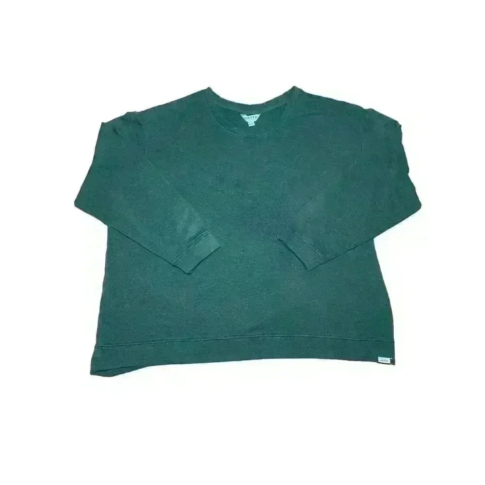 Orvis Mens XXL Green Sweatshirt Hunting Cozy Soft Fall Winter Sweater Outdoors